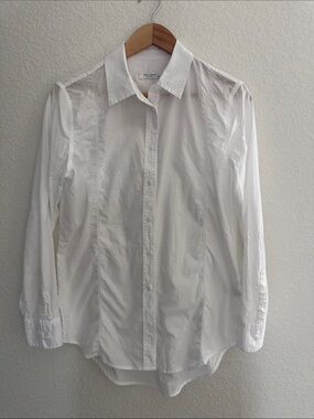 Equipment Femme Long Sleeve Button Down white Top Size SP